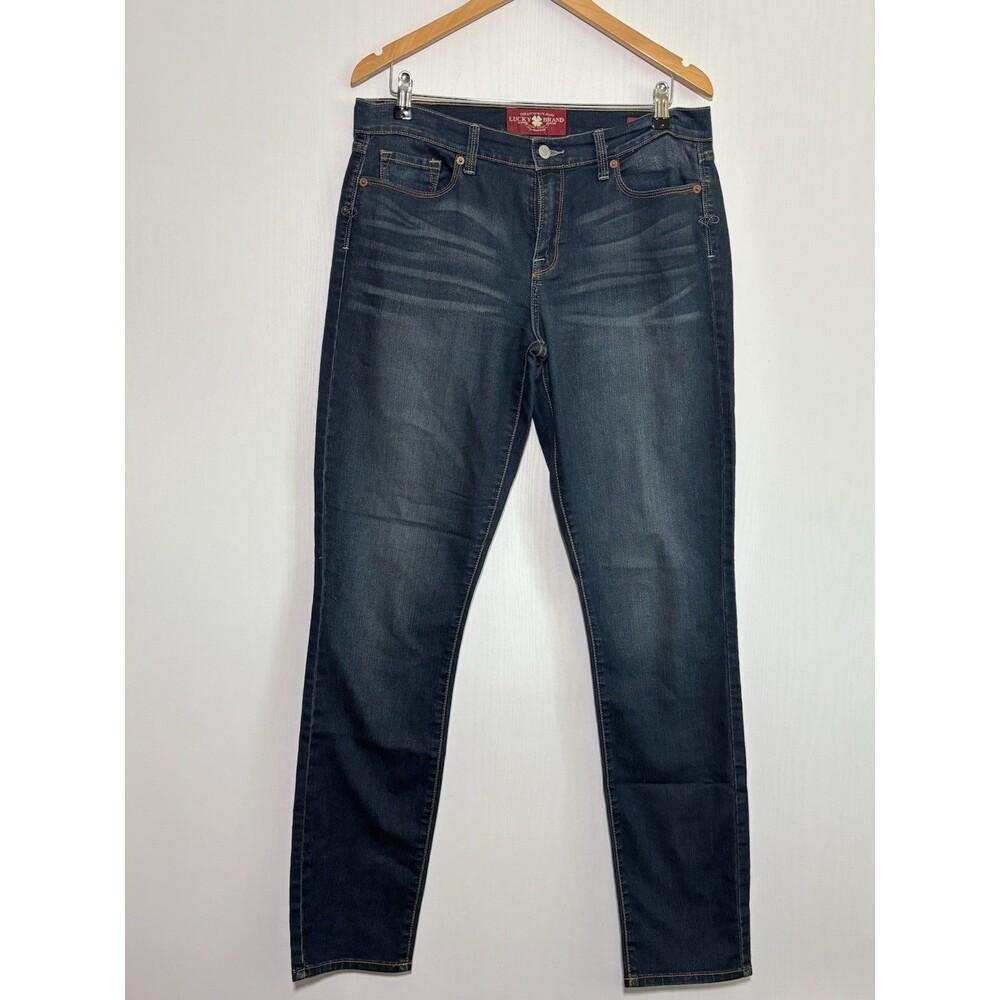 Lucky Brand Sofia Skinny Jeans Women’s 14 32 Long Tall Blue Dark Wash New